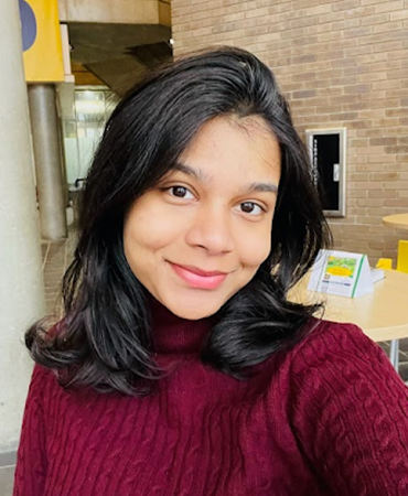 Amanda Binu, undergraduate student from India.