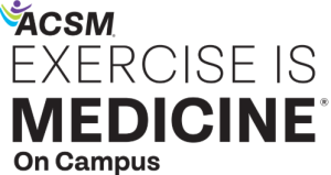 Exercise is Medicine On Campus logo from the American College of Sports Medicine.