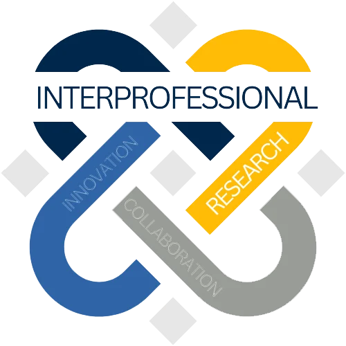 Logo featuring the words "INTERPROFESSIONAL," "INNOVATION," "COLLABORATION," and "RESEARCH" in a stylized design.