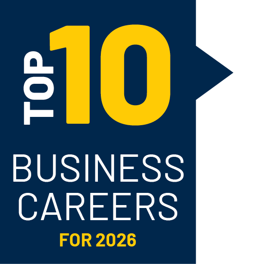 Top 10 business careers for 2026.