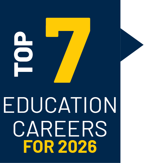 Top 7 education careers for 2026.