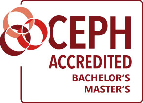 CEPH Accredited logo with the text "ACcredited Bachelor's Master's."