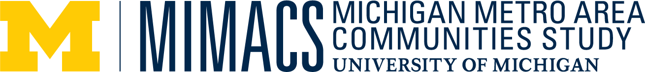 MIMACS (Michigan Metro Area Communities Study) University of Michigan logo.