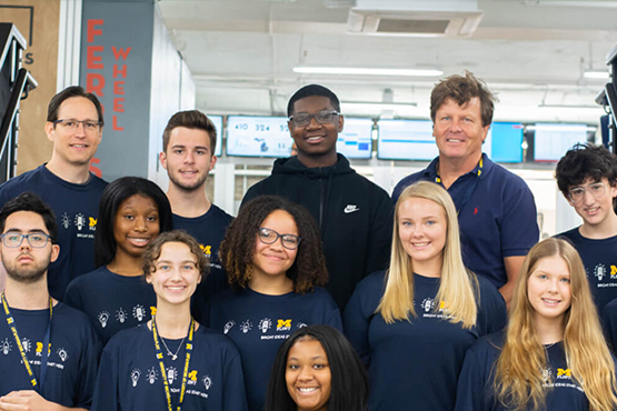 Group of high school students smiling