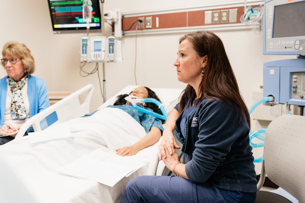 Healthcare professionals attend a Sexual Assault Nurse Examiner (SANE) bootcamp training at the University of Michigan-Flint in Flint, Michigan.