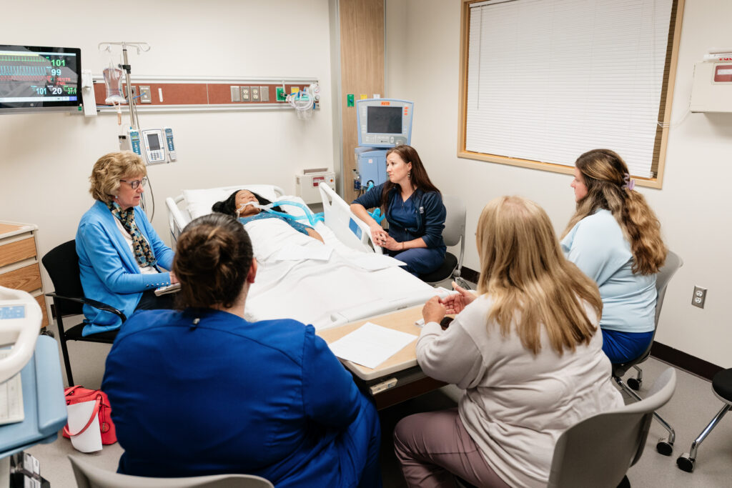 Healthcare professionals attend a Sexual Assault Nurse Examiner (SANE) bootcamp training at the University of Michigan-Flint in Flint, Michigan.