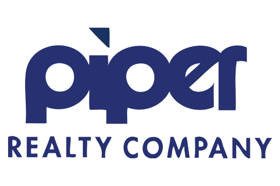 piper REALTY COMPANY logo in blue text with a stylized letter "p" and a circular design element.