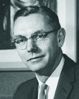 Portrait of David M. French, first dean of Flint College.